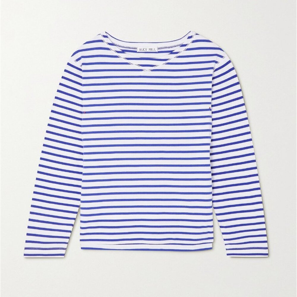 Alex Mill Lakeside Stripe Tee Blue/White Longsleeve